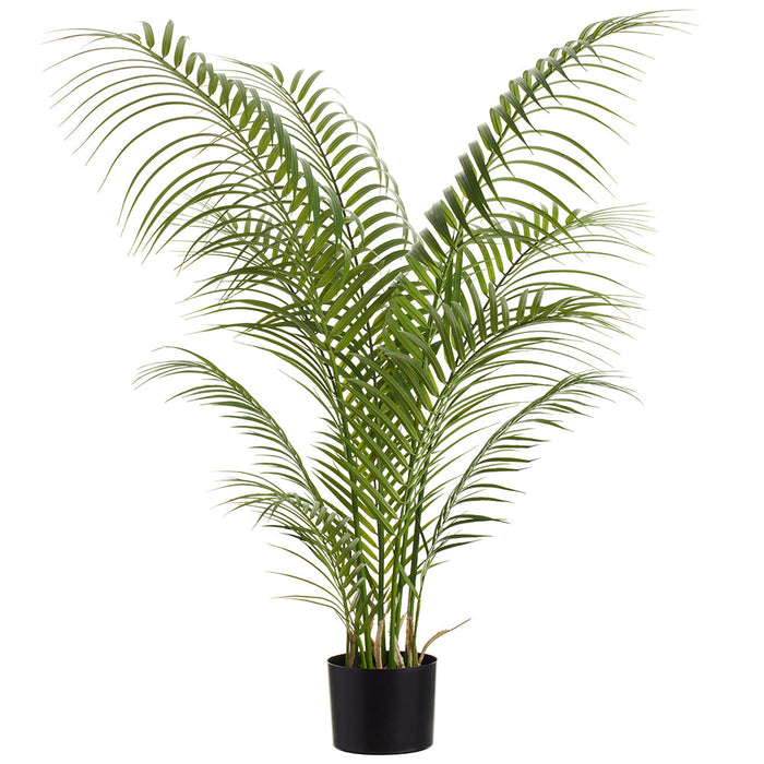 areca palm silk 4' Areca Silk Palm Tree w/Pot -Green (Pack of 2)
