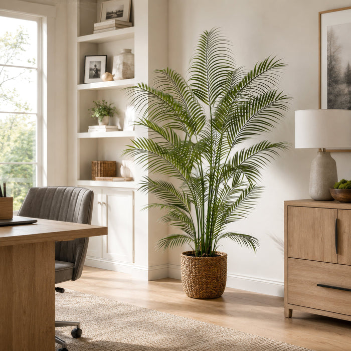 6' Areca Faux Palm Tree w/Pot -Green - LTP165-GR