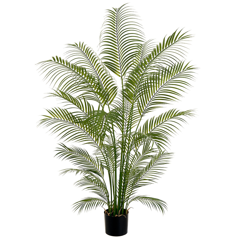 fake areca palm tree 6' Areca Faux Palm Tree w/Pot -Green