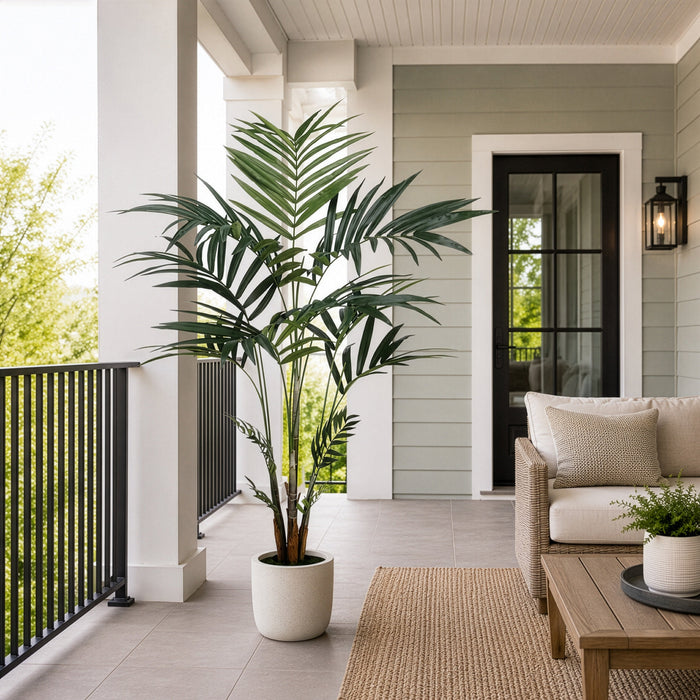 6' Kentia Silk Palm Tree w/Pot -Green - LTP242-GR