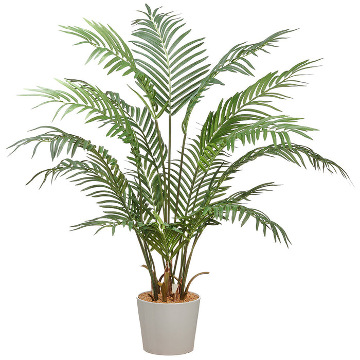 4'10" Areca Silk Palm Tree w/Ceramic Pot -Green - LTP509-GR