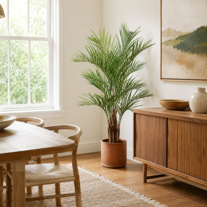 4'7" Silk Tropical Areca Palm Tree w/Plastic Pot -Green (Pack of 2) - LTP725-GR
