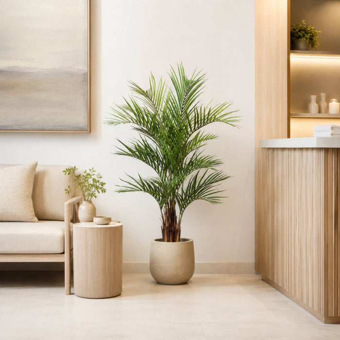 4'7" Silk Tropical Areca Palm Tree w/Plastic Pot -Green (Pack of 2) - LTP725-GR