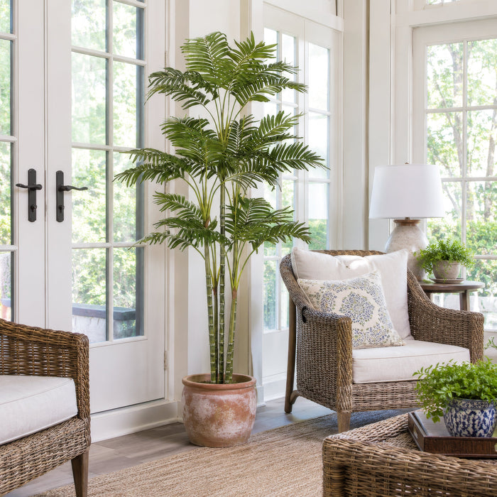 6' Areca Tropical Silk Palm Tree w/Pot -Green (Pack of 2) - LTP856-GR