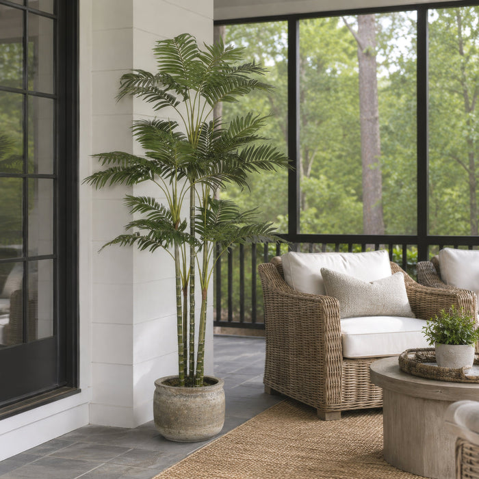 6' Areca Tropical Silk Palm Tree w/Pot -Green (Pack of 2) - LTP856-GR