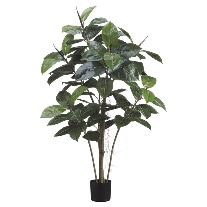 4' Rubber Plant Silk Tree w/Pot (pack of 2) - LTR254-GR