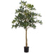 4' Schefflera Leaf Silk Tree w/Plastic Pot -Green (Pack of 4) - LTS090-GR