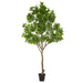 9'11" Trumpet Leaf Silk Tree w/Plastic Pot -Green - LTT102-GR