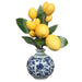 9" Artificial Lemon Fruit Arrangement w/Ceramic Vase -Yellow (pack of 6) - LVF181-YE