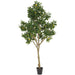 9'10" Silk Lemon Fruiting Tree w/Plastic Pot -Yellow/Green - LVL020-YE/GR