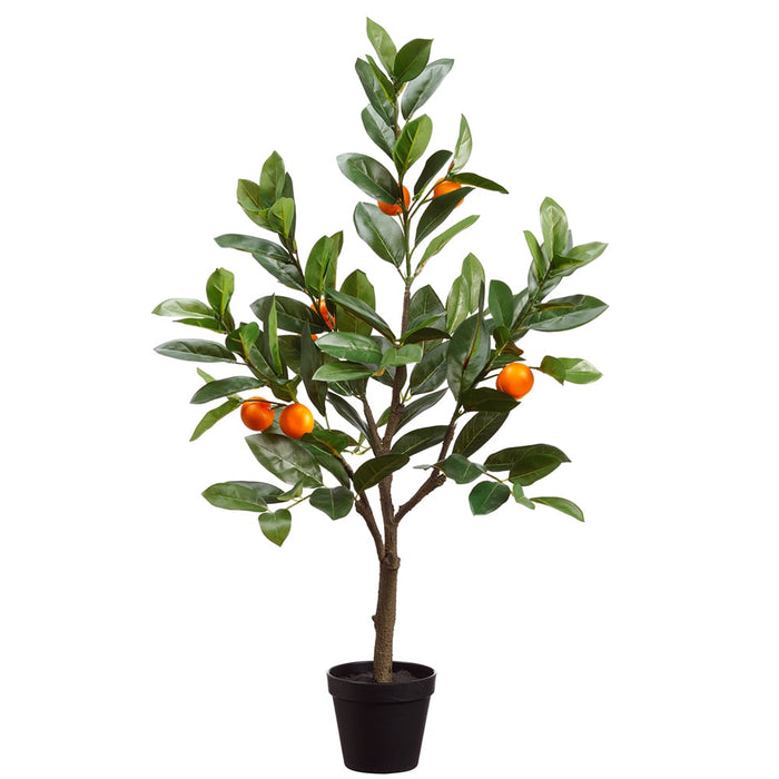 36" Artificial Orange Fruit Tree w/Plastic Pot -Green/Orange (pack of 4) - LVO003-GR/OR