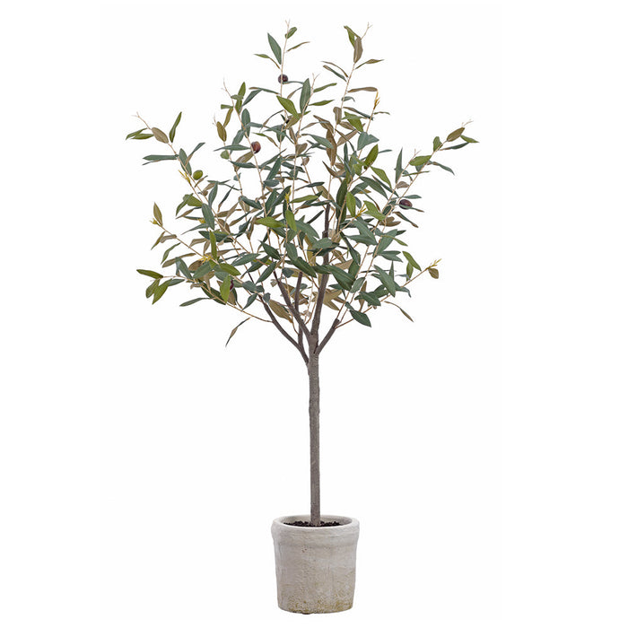 3'4" Olive & Berry Silk Tree w/Clay Pot -Green (Pack of 2) - LVO720-GR