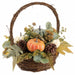 15" Pumpkin & Pinecone Artificial Arrangement w/Basket -Orange/Beige (Pack of 4) - LVP170-OR/BE