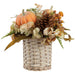 10.5" Hydrangea, Pumpkin & Pinecone Artificial Flower Arrangement w/Basket -Fall (Pack of 4) - LVP290-FA