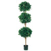 6' Sweet Bay Laurel Triple Ball-Shaped Silk Topiary Tree w/Pot - LZB316-