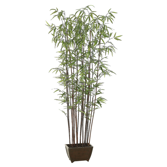 6' Bamboo Wall Silk Tree w/Wood Container -1,276 Leaves - LZB728-GR