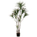 6' Outdoor Water Resistant Artificial Dracaena Marginata Tree w/Pot -Green/Burgundy - LZD516-GR/BU