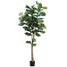 5' Fiddle Leaf Fig Silk Tree w/Pot -Green - LZF435-GR