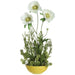 19"Hx11"W Anemone & Astilbe Silk Flower Arrangement w/Lemon Bowl -White/Green - MF8003-WH/GR