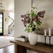 42"Hx25"W Baby's Breath Gypsophila & Apple Blossom Silk Flower Arrangement w/Terra Cotta Vase -Wine/Blush - MF8014-WI/BS
