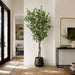 7'2"Hx40"W Enkianthus Silk Tree w/Metal Container -Green - MT8015-GR