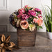 13" Rose & Hydrangea Silk Flower Bouquet -Cream/Pink (Pack of 6) - FA191007