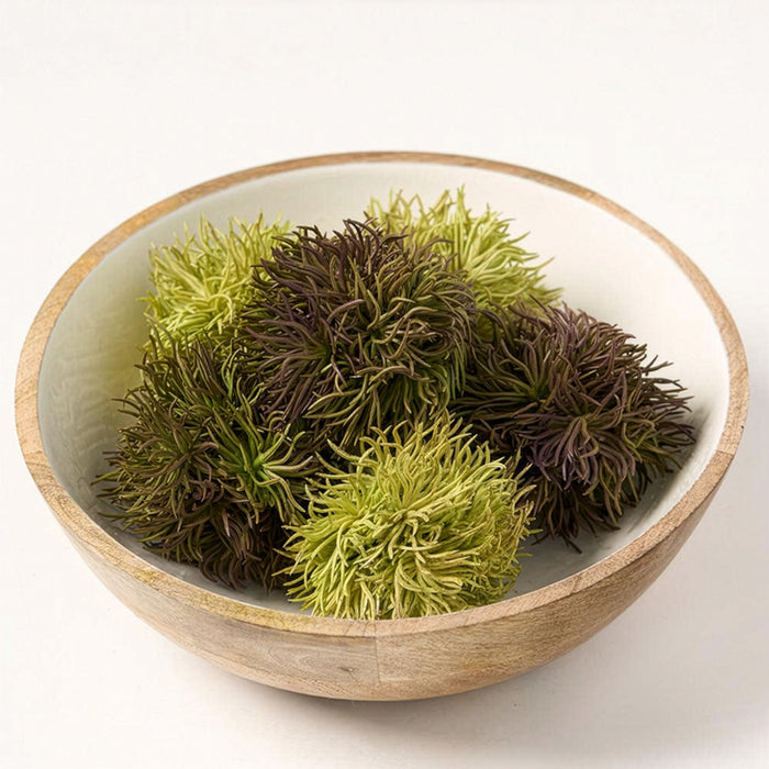 3.5" Boxed Chestnut Ball-Shaped Artificial Topiary -2 Tone Green (Pack of 12) - AA1895-GR/TT