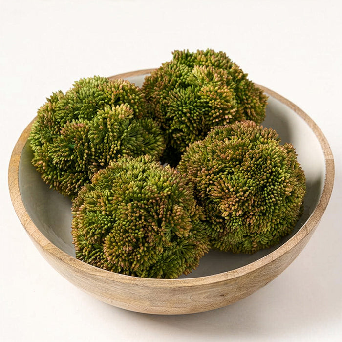 4" Hanging Sedum Ball-Shaped Artificial Topiary -Green (Pack of 6) - AA3741-GR