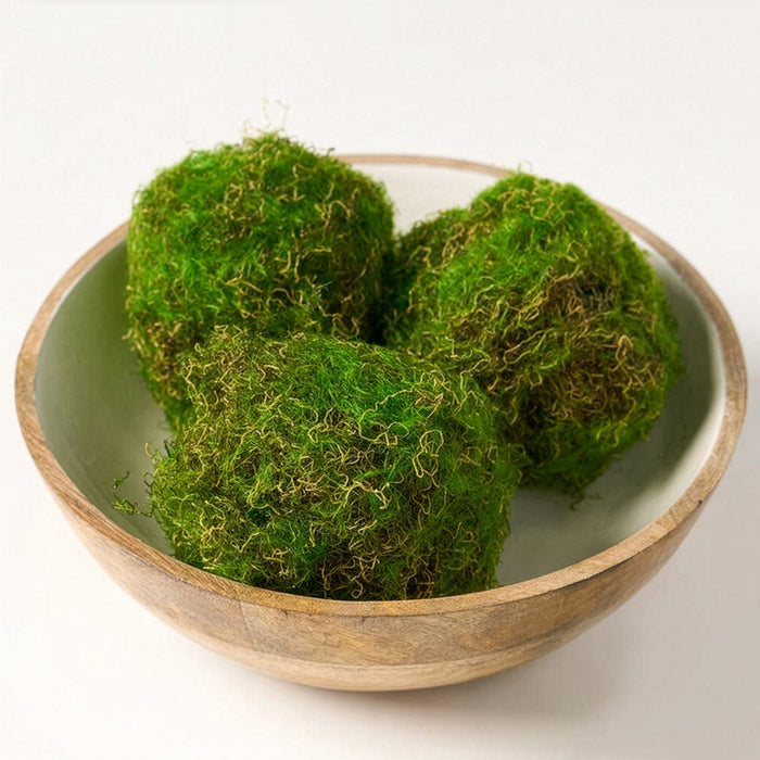 4" Artificial Moss Ball-Shaped Topiary -Green (Pack of 12) - AA5819-GR