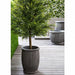 15.7"Hx20.5"W Fiber Cement Round Fluted Planter -Gray - ACE068-GY