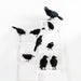 6.75" Standing Halloween Crow -Black (Pack of 12) - AFZ164-BK