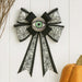 25" Halloween Spider Web Bow Wall Decor With Eye -Black/White (Pack of 6) - AFZ446-BK/WH