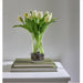 11.75" Real Touch Tulip Silk Flower Bouquet -White (Pack of 12) - FBQ165-WH