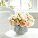 9" Peony Silk Flower Bouquet -Blush (Pack of 6) - FBQ382-BS