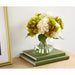 9.5" Hydrangea Silk Flower Bouquet -Olive Green/Cream (Pack of 6) - FBQ483-OG/CR