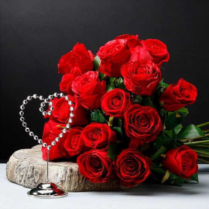 27.5" Large Cottage Rose Bud Silk Flower Stem -Red (Pack of 12) - FSR149-RE
