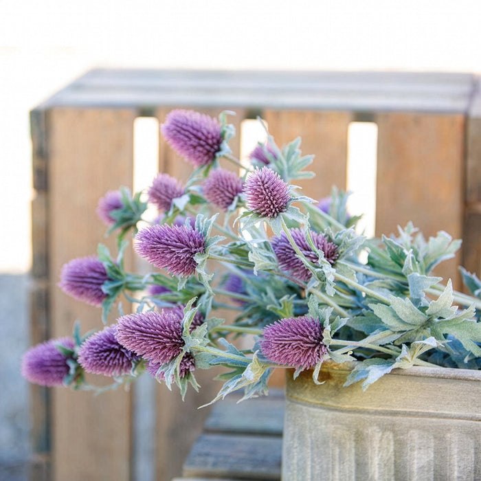 26" Thistle Artificial Flower Stem -Lavender (Pack of 12) - FST420-LV