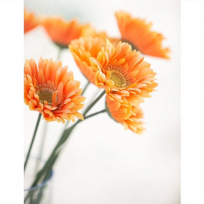 21" Silk Medium Gerbera Daisy Flower Spray -Orange (Pack of 12) - GD9222-OR