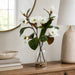 21" Magnolia Silk Flower Arrangement w/Glass Vase -White (Pack of 6) - LFM301-WH
