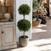 4' Boxwood Double Ball-Shaped Artificial Topiary Tree w/Pot -2 Tone Green - LPB234-GR/TT
