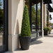4' Outdoor UV-Resistant Artificial Boxwood Cone-Shaped Topiary w/Pot, Battery LED Pre-Lit -Green - LPB254-GR