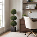 4' Boxwood Triple Ball-Shaped Artificial Topiary Tree w/Pot -2 Tone Green - LPB274-GR/TT