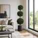6' Boxwood Triple Ball-Shaped Artificial Topiary Tree w/Pot -2 Tone Green - LPB276-GR/TT