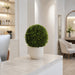 1'10" Boxwood Ball-Shaped Artificial Topiary Tree w/Pot -Green - LPB350-GR