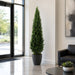 7' Cedar Cone-Shaped Artificial Topiary Tree w/Pot -Green - LPC047-GR