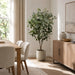 5'7" Silk Eucalyptus Leaf Tree w/Plastic Pot -Green - LPE015-GR