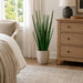 33" Sansevieria Snake Grass Artificial Plant w/Pot -Green - LZG723-GR