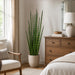 4' Sansevieria Snake Grass Artificial Plant w/Pot -Green (Pack of 2) - LPG724-GR