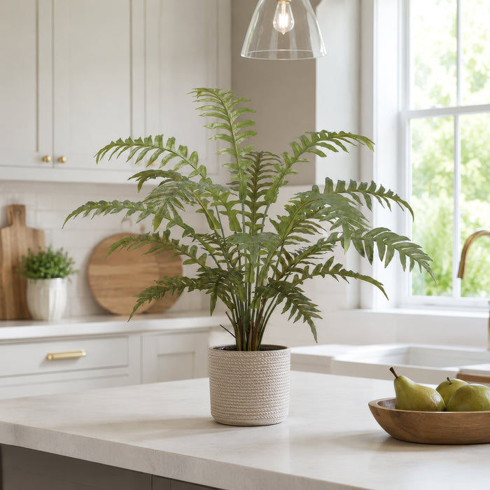 36" Silk Fern Plant w/Pot -Green (Pack of 4) - LQF036-GR