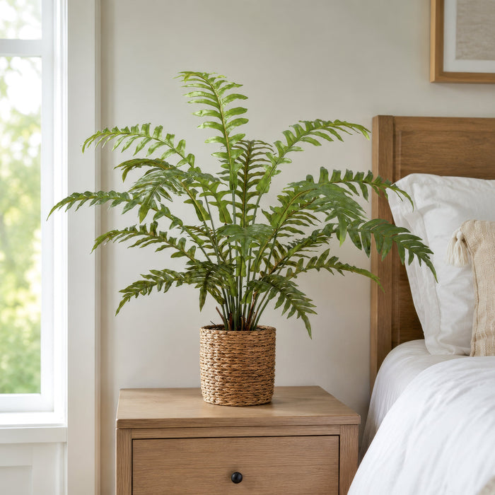 36" Silk Fern Plant w/Pot -Green (Pack of 4) - LQF036-GR